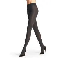 Falke Seidenglatt eenkleurig materiaal ondoorzichtig 80 DEN panty dames grijs - maat S