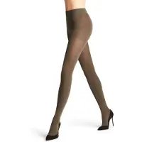 Falke Family eenkleurig katoen panty dames groen - maat 38-40