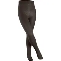Falke Comfort Wool dik eenkleurig wol panty kinderen bruin - maat 122-128