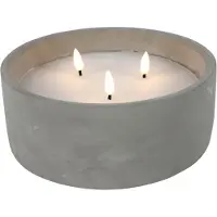 Countryfield Kaars in pot Lyonie - Grijs - Ø20 cm - Hoogte 9 cm