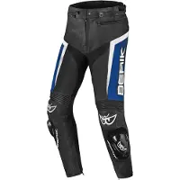 Berik Misle Zwart Blauw Wit Leren Motorbroek Maat 56