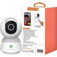 Xssive IP Camera Binnen - 2K QHD - Wifi Beveiligingscamera met Terugbelfunctie, Nachtzicht en Bewegingsdetectie - Voor Huisdiercamera, Babyfoon met Camera & App