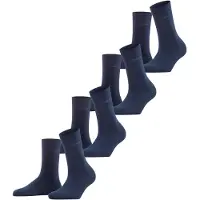 Esprit Solid 4-Pack huidvriendelijk slijtvast eenkleurig katoen multipack sokken dames blauw - maat 36-41