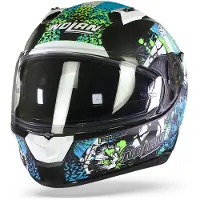 Nolan N60-6 Eufor helm, mat zwart/blauw, maat XXS (54)