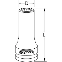 Ks Tools 455.0012 Kracht, dopsleutel