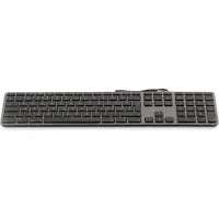 LMP USB numeriek toetsenbord KB-1243, 110 toetsen, 2x USB, aluminium, Italiaanse indeling, macOS, space (IT, Bedraad), Toetsenbord, Grijs