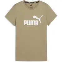 Puma Ess Logo T-shirt Met Korte Mouwen Beige XS Vrouw