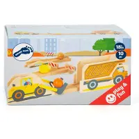 Small Foot - Houten Knikkerbaan Junior Bouwplaats, 10dlg.