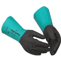 Ansell Chemicaliënhandschoen | maat 8 flesgroen/antracietgrijs | EN 388, EN 374, EN 1149 | PSA-categorie III | 12 paar - 58-270-8 58-270-8
