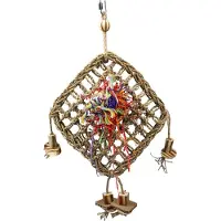 Duvo+ Kleurrijke hanger - karton & houten blokjes - 66 x 12.7 x 5 cm