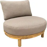 AVH-Collectie Eleganza organische lounge tuinstoel hardhout