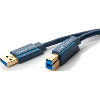 ClickTronic USB-A naar USB-B 3.0 adapterkabel, 5 Gbit/s, 3 meter (verpakt per stuk in een vouwdoos)