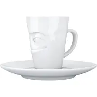 Fiftyeight T021101 FIFTYEIGHT Espresso Mug mit Henkel 80ml - Verschmitzt weiß