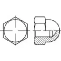 Toolcraft 1066913 Zeskant dopmoeren M4 DIN 1587 RVS A4 100 stuk(s)