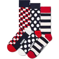 Happy socks Sokken navy / rood / wit