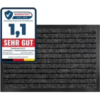 Karat Dura Deurmat - Robuust & Duurzaam - In vele Maten en Kleuren - Antislip Schoonloopmat - Voor Binnen en Buiten - Antraciet - 100 x 150 cm