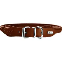 Hunter Halsband Rond & Zacht, Eland, Cognac (M, Hond, Algemeen), Kraag + Leiband