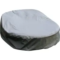 Mehr Garten Beschermhoes voor lounge-eiland | Ø 225 x 55/80 cm | polyesterweefsel van het type Oxford 600D, kleur: grijs.