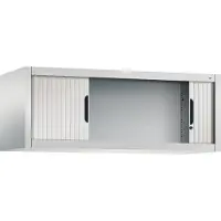 C+P Omnispace rolluikkast, afsluitbaar, B 1200 x D 420 x H 450 mm, staal/kunststof, lichtgrijs