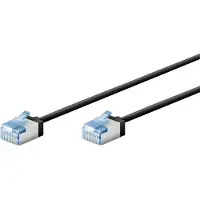 Goobay UFTP CAT6a slimline netwerkkabel | LSZH | zwart | 10 meter