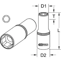 Ks Tools 9175391 9175391 1/2 (12,5 mm) Verwisselbare kop 36 mm 1/2 36 mm 1/2 (12,5 mm)