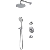 Hotbath Buddy IBS12 inbouw regendouche 25cm met glijstang en 30cm plafondbuis chroom