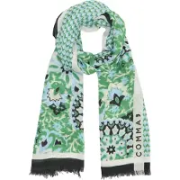Comma Sjaal turquoise / spar / zwart / offwhite