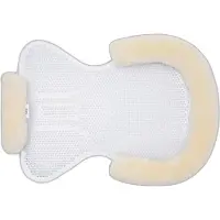 HORZE Harleigh Gel Pad met Lamsvel Rand, Off-White, Einheitsgröße