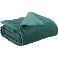 Vivaraise Eenkleurige plaid Fara - 135 x 200 cm (Katoen)