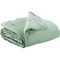 Vivaraise Binnenplaid Laly - Uni Opaline (135 x 200 cm) - Katoen en linnen