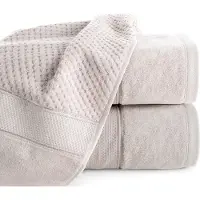 Eurofirany Luxe Katoenen Badhanddoek 70x140cm Zwart met kerstprint