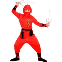 Widmann Rood draak ninja pakken voor kids