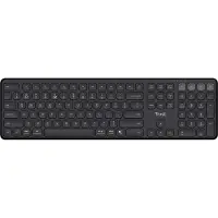 Trust Vaiya - Draadloos Toetsenbord - Multidevice - Full-size Numpad - Scissor Toetsen - QWERTY US - Zwart