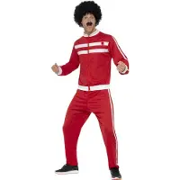 Smiffys Retro Trainingspak heren rood - Maat M