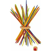 Goki Mikado Regenboog Met Kleurendobbelsteen Hout 43-delig