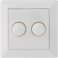 EcoDim Duo dimmerknop GIRA/JUNG/Merten incl. centraalplaat en raamwerk