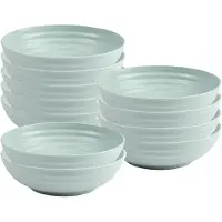 PlasticForte Soepkommen - 10x - D19 x H5.5 cm - groen - kunststof - onbreekbaar - servies