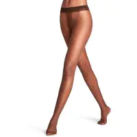 Falke Shelina eenkleurig materiaal transparant 12 DEN panty dames bruin - maat S