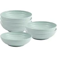 PlasticForte Soepkommen - 6x - D19 x H5.5 cm - groen - kunststof - onbreekbaar - servies