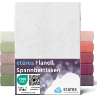 Eterea Cosmesi Naturale etérea Flanellen Bettlaken hoeslaken 150x250 cm - 100% Katoen - Wit