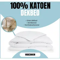 Eleganzzz 100% Katoen Enkel Dekbed - Winterdekbed - All Year Dekbed Enkel - 500gr/m2 - Dekbed 100% Katoen - Enkel Dekbed 140x200 - Eenpersoons - Dekbedden