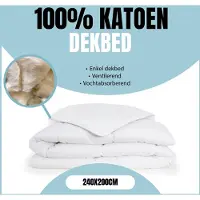 Eleganzzz 100% Katoen Enkel Dekbed - Winterdekbed - All Year Dekbed Enkel - 500gr/m2 - Dekbed 100% Katoen - Enkel Dekbed 240x200 - Lits Jumeaux - Dekbedden
