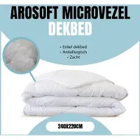 Eleganzzz Arosoft Enkel Dekbed Microvezel - 240x220cm - Winterdekbed - All Year Dekbed Enkel - 500gr/m2 - Enkel Dekbed 240x220 - Lits Jumeaux Extra Lang - Dekbedden