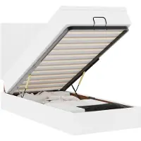 vidaXL Ottomaanse bed met matras 90x200cm kunstleer wit