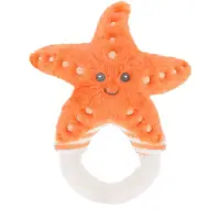 Keel Toys ring rammelaar zeester - 14 cm - Dieren knuffelbeesten