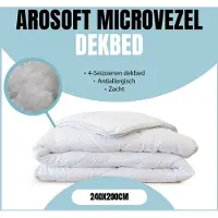 Eleganzzz Arosoft 4-seizoenen Dekbed Microvezel - 240x200cm - 500gr/m2 - Zomerdekbed & Winterdekbed - 4 Seizoenen Dekbed 240x200cm - Lits Jumeaux - Dekbedden