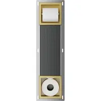 Guido Gusto Inbouw toiletrolhouder-reserverolhouder mat goud zonder klep