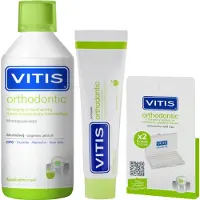 Vitis Orthodontic Kit - Mondwater + Tandpasta + Beugelwax