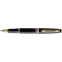 Waterman Expert vulpen - Glimmend zwart 23k gouden rand - Medium penpunt - Cadeauverpakking
