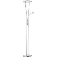 Leuchtendirekt LED-uplighter vloerlamp Helia, dimbaar, alu / grijs / zink, Woon-/ Eetkamer, metaal, Modern, LED vloerlamp